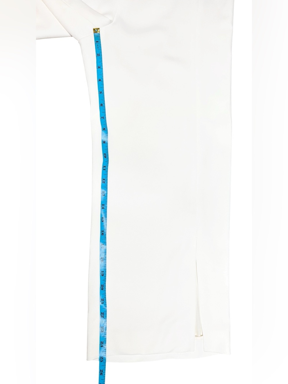 The Row Ivory Cropped Split Hem Trousers Pants Size 12 Silk Lined - Picture 4 of 13